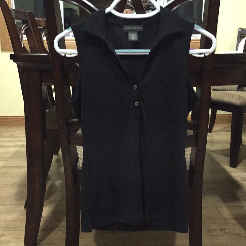 Black BR Polo Tank Top